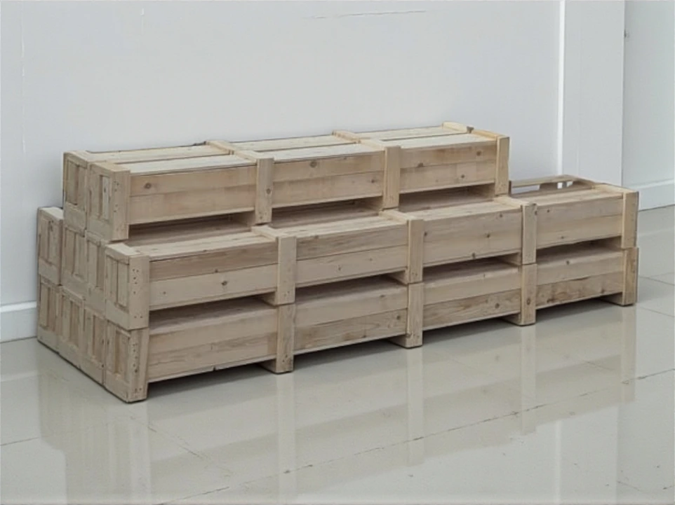 Fully Enclosed Wooden Industrial Chest